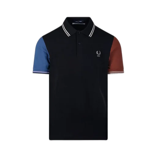 Colour-Block Logo Embroidered Polo Shirt