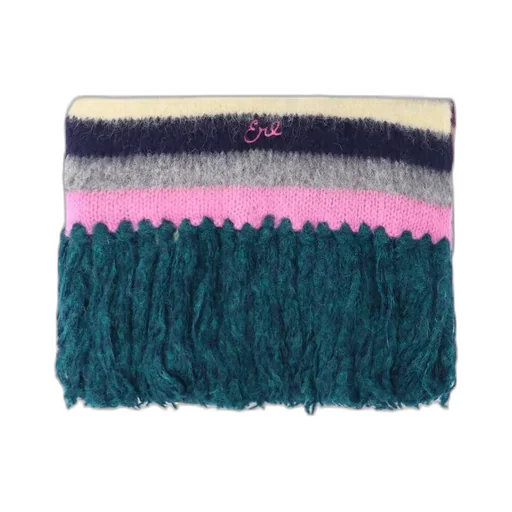 Striped Fringed Scarf