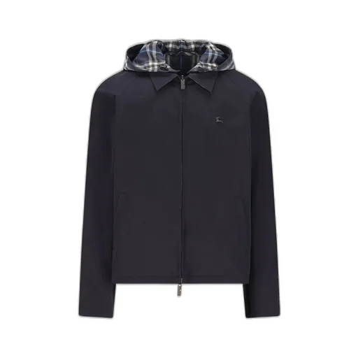 Reversible Check Hooded Jacket