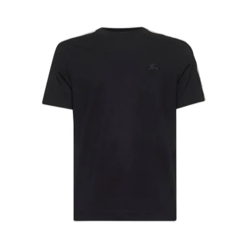 Checkered-Trim Crewneck T-Shirt