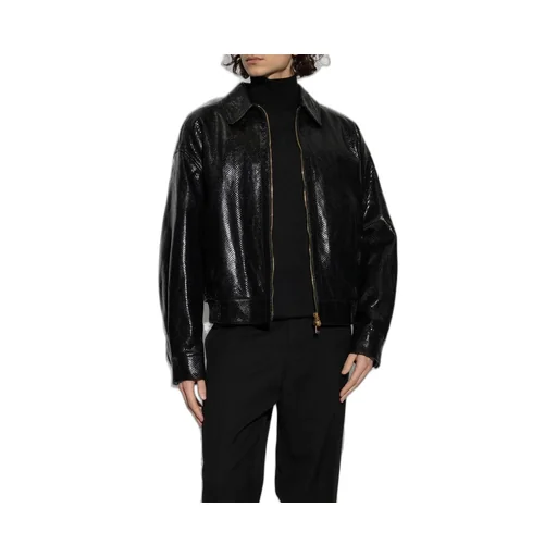 Zip-Up Leather Jacket
