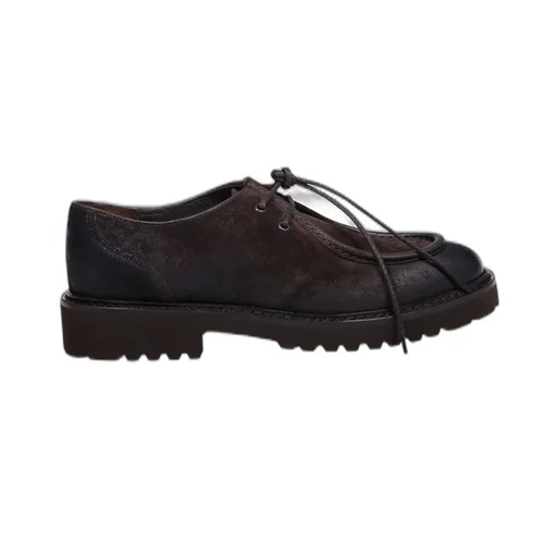 Round-Toe Lace-Up Loafers