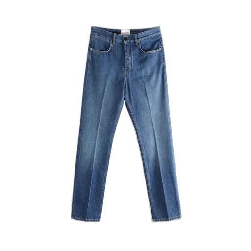Straight-Leg Shadow Washed Jeans