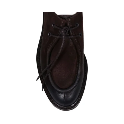 Round-Toe Lace-Up Loafers