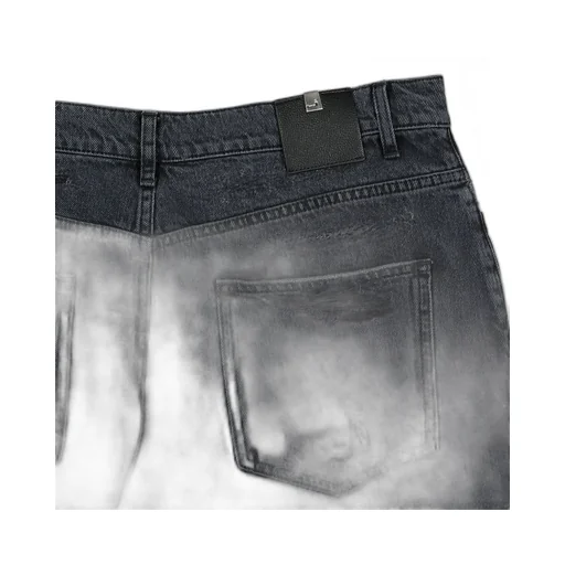 Straight-Leg Frayed-Hem Distressed Jeans