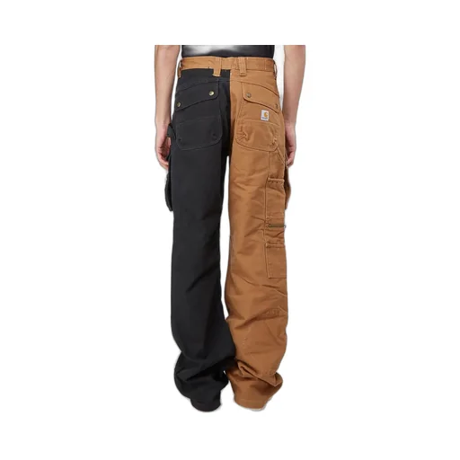 Two-Toned Straight-Leg Cargo Pants