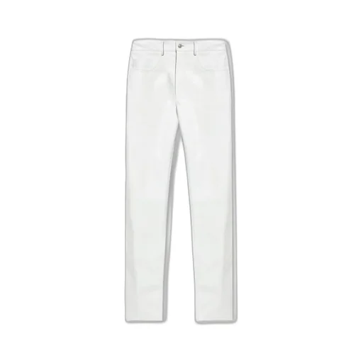 Straight Leg Leather Trousers
