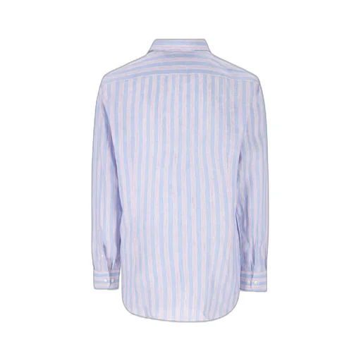 Striped Curved Hem Shirt