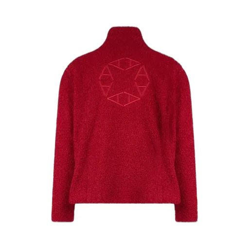 Bouclé Half-Zip Drawstring Sweatshirt