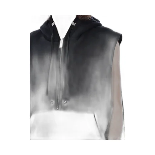 Half-Zip Drawstring Sleeveless Hoodie