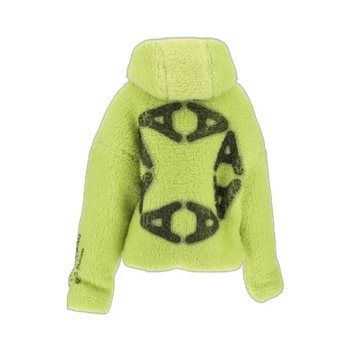 Motif Printed Teddy Hooded Jacket