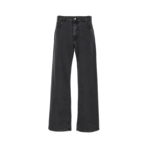 Buckled Wide-Leg Jeans