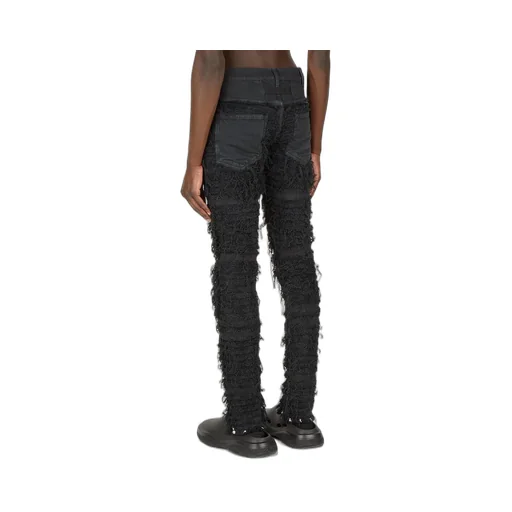 All-Over Shredded Effect Jeans