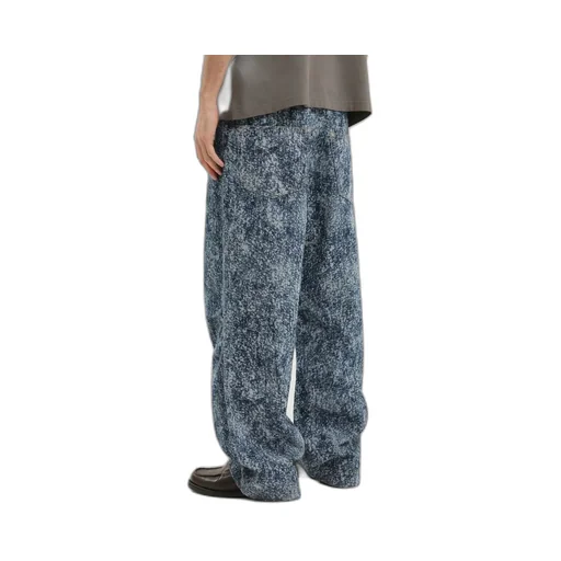 Acid Wash Wide-Leg Jeans