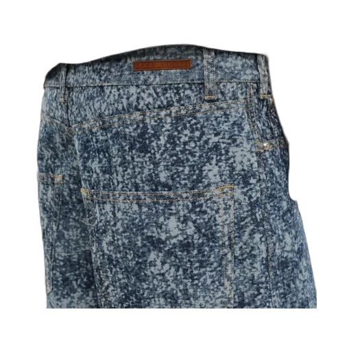 Acid Wash Wide-Leg Jeans