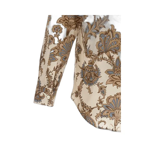 Paisley-Printed Curved Hem Shirt