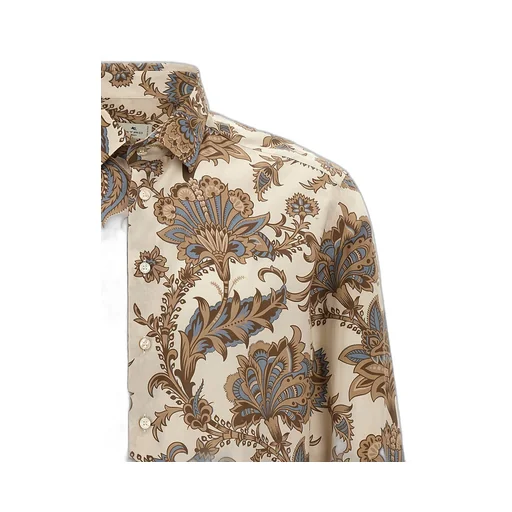 Paisley-Printed Curved Hem Shirt