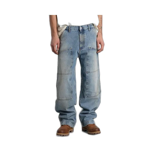 Panelled Straight-Leg Jeans