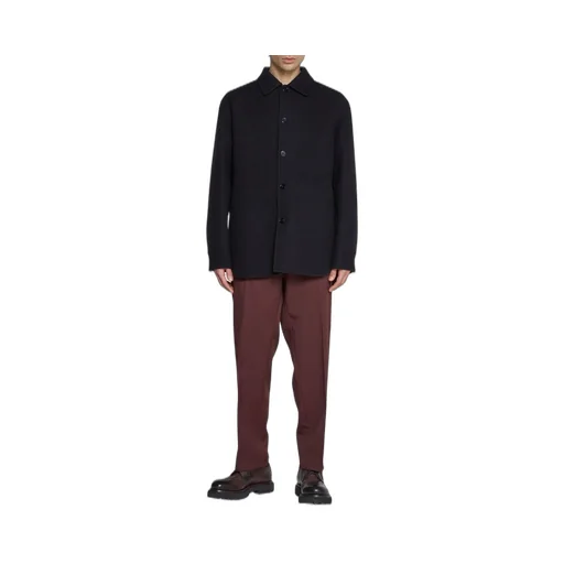 Long-Sleeved Buttoned Overshirt