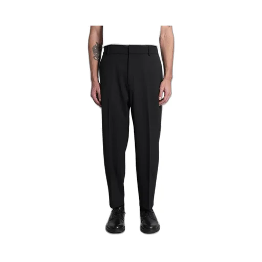 Elasticated-Waist Pleated Trousers