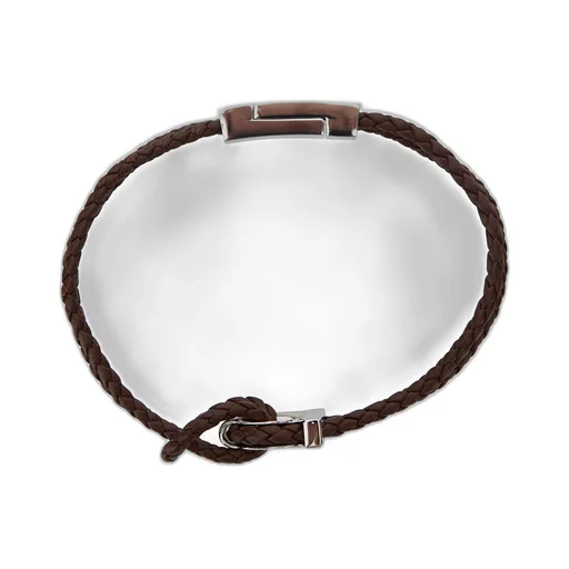 Logo-Engraved Braided Bracelet