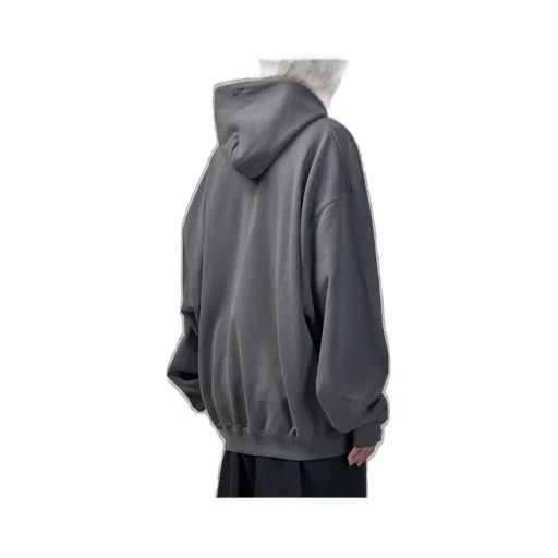 Logo Embroidered Zip-Up Drawstring Hoodie