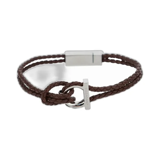 Logo-Engraved Braided Bracelet