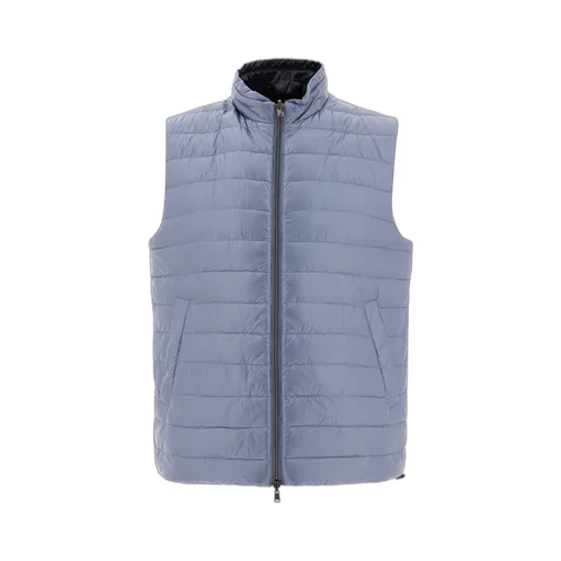 Zipped Quilted Reversible Down Gilet
