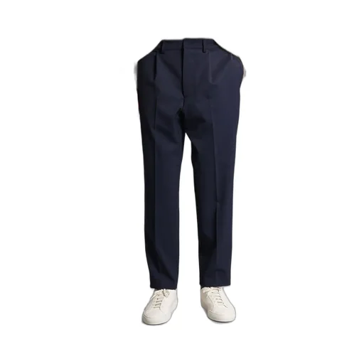 Straight Leg Pleated Trousers