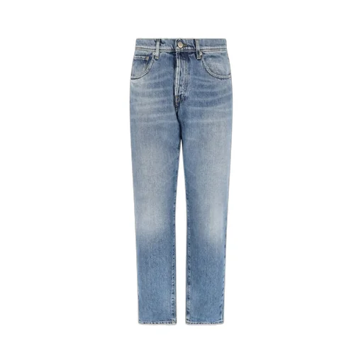 Logo Patch Straight Leg Jeans