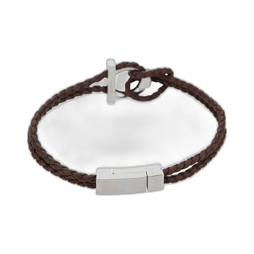 Logo-Engraved Braided Bracelet