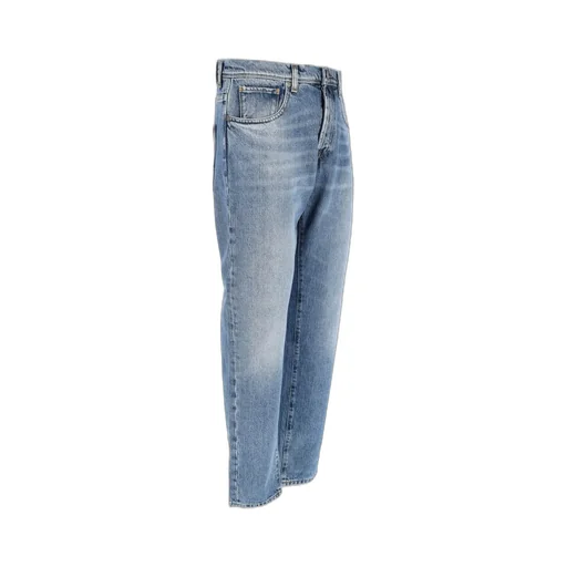 Logo Patch Straight Leg Jeans