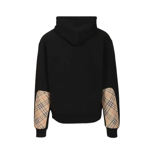 Checked Drawstring Hoodie