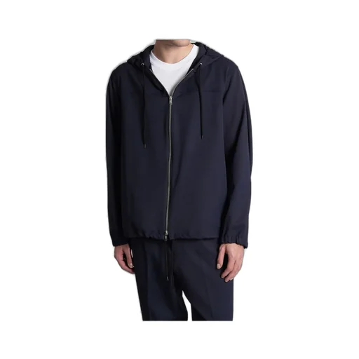Zip-Up Drawstring Hooded Jacket