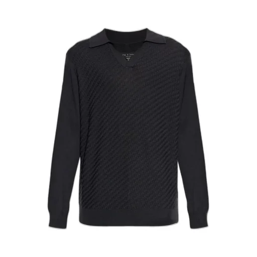 V-Neck Knitted Polo Top
