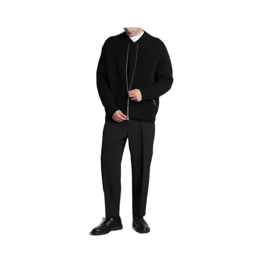 Zip-Up Knitted Cardigan