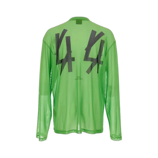 Logo Printed Semi-Sheer Long-Sleeved T-Shirt