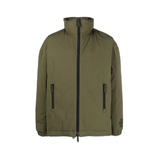 Zip-Up High Neck Bomber Jacket