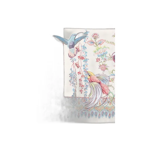Floral And Fauna Motif Pocket Square