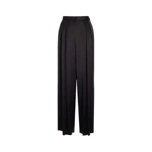 Wide-Leg Pleated Detail Pants