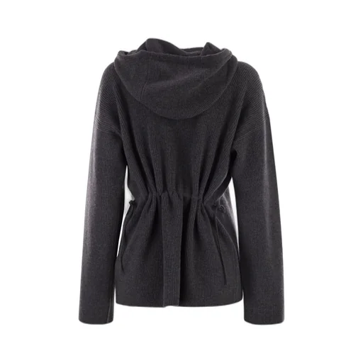 Drawstring Knitted Hoodie
