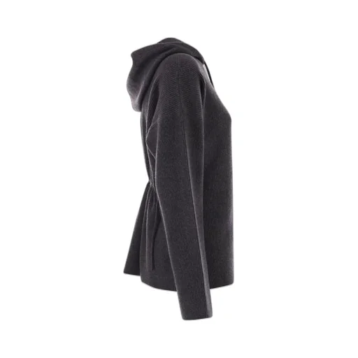 Drawstring Knitted Hoodie