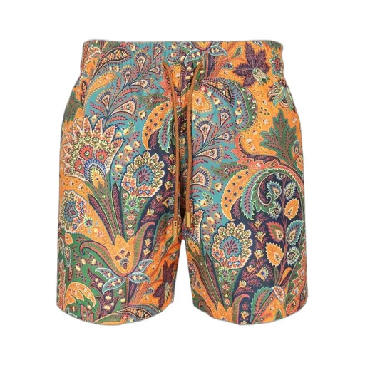 Paisley Printed Drawstring Swim Shorts