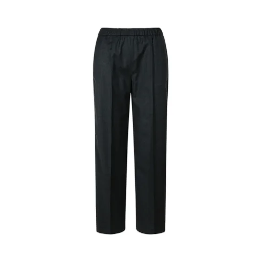 Elasticated Waistband Straight Leg Trousers