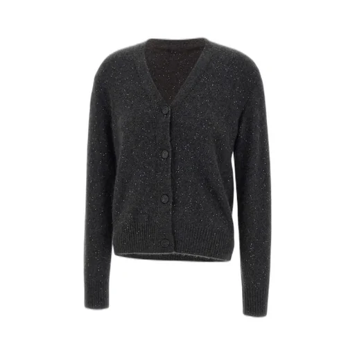 V-Neck Embellished Knitted Cardigan