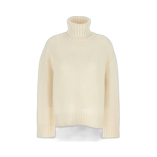 High Neck Ribbed-Knit Jumper