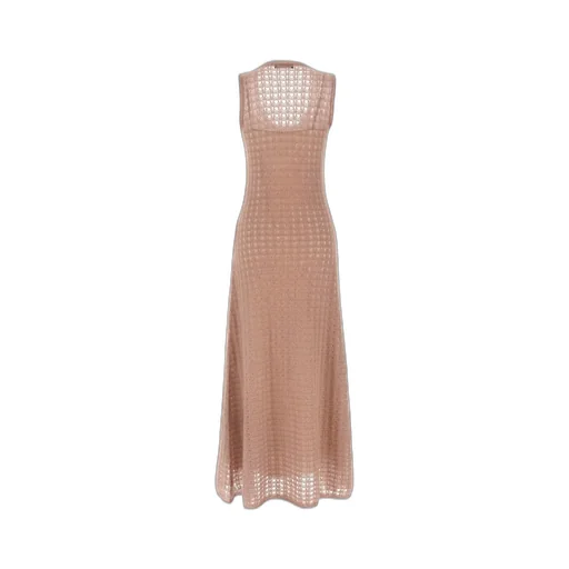 Crewneck Sleeveless Crochet Dress