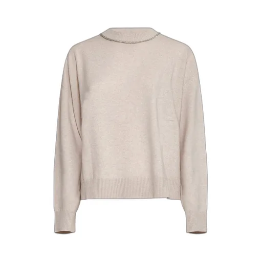 Sequin Embellished Crewneck Knitted Jumper