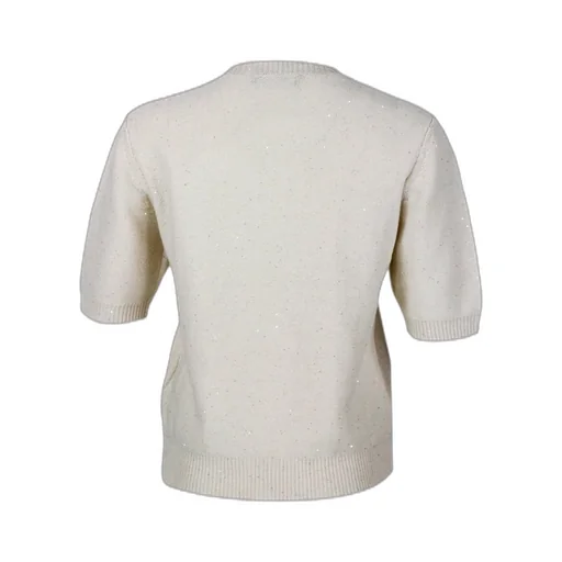 Sequinned Short Sleeved Crewneck Jumper