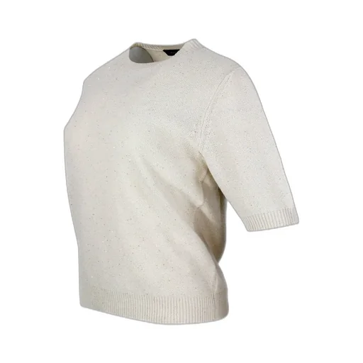 Sequinned Short Sleeved Crewneck Jumper